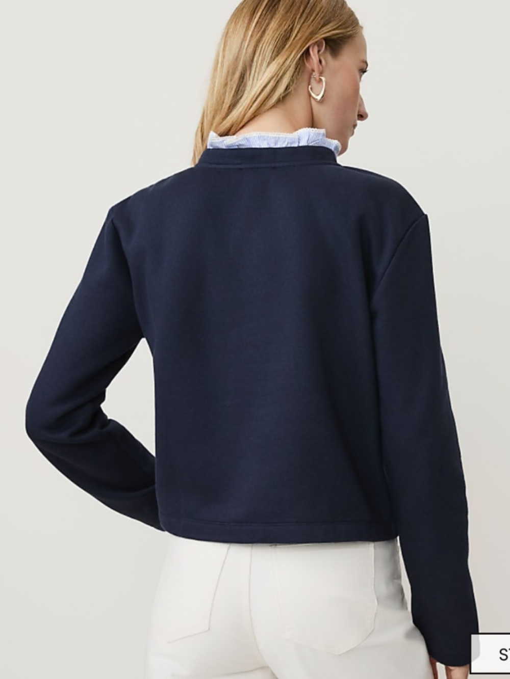 Ann Taylor Loft Weekend Ruffle Collar Jacket - Picture 2 of 5
